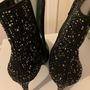 Thalia Sodi black & silver ankle boot S 9.5M